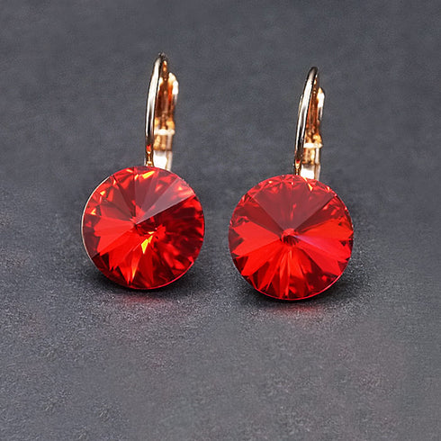 Auskari "Klaris II (Scarlet)" ar Swarovski™ kristāliem